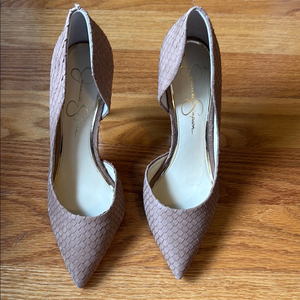 Jessica Simpson Tan Stiletto Heels